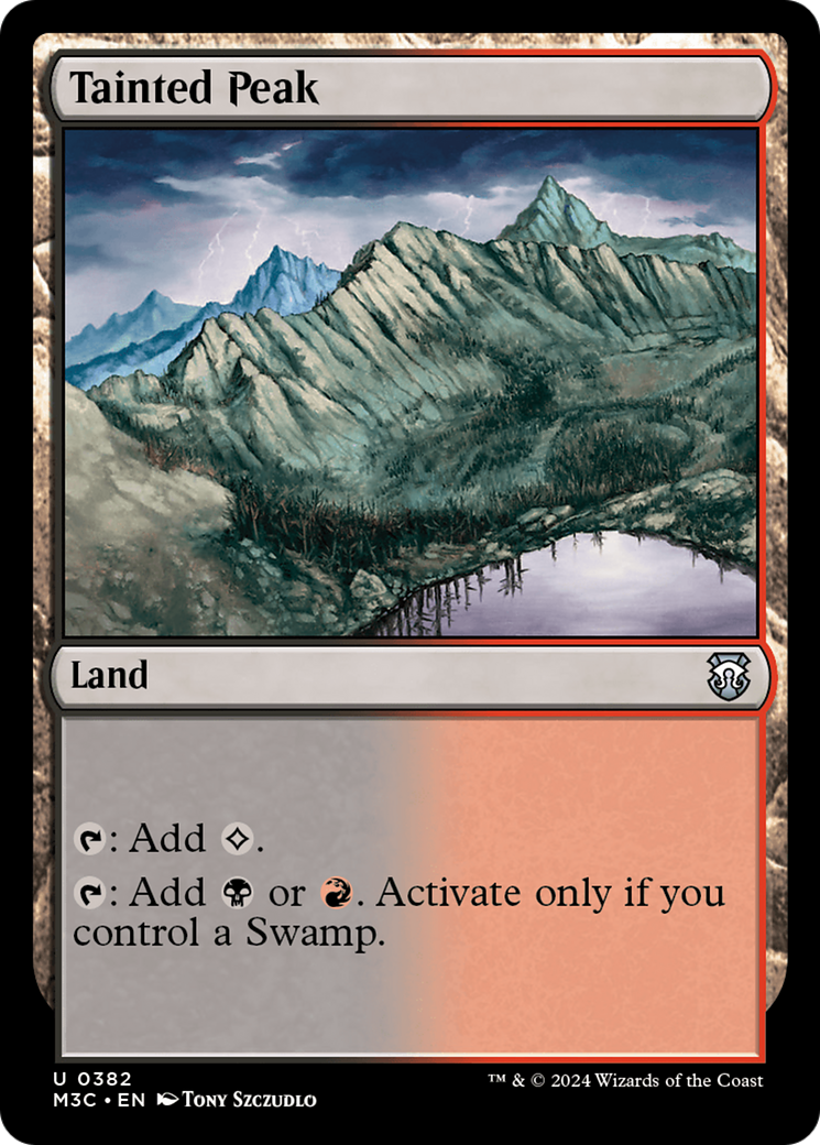 Tainted Peak (Ripple Foil) [Modern Horizons 3 Commander] | Gate City Games LLC