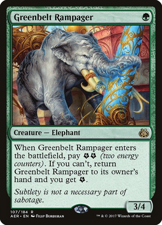 Greenbelt Rampager [Aether Revolt] | Gate City Games LLC