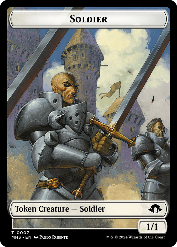 Eldrazi Spawn // Soldier Double-Sided Token [Modern Horizons 3 Tokens] | Gate City Games LLC