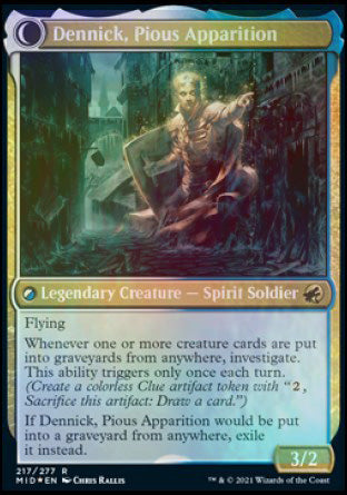 Dennick, Pious Apprentice // Dennick, Pious Apparition [Innistrad: Midnight Hunt Prerelease Promos] | Gate City Games LLC