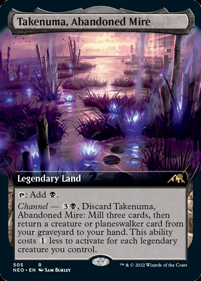 Takenuma, Abandoned Mire (Extended Art) [Kamigawa: Neon Dynasty] | Gate City Games LLC