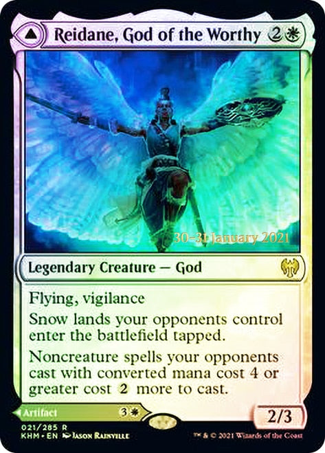 Reidane, God of the Worthy // Valkmira, Protector's Shield [Kaldheim Prerelease Promos] | Gate City Games LLC