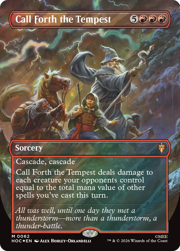 Call Forth the Tempest (Borderless) (Surge Foil) [The Hobbit: Eternal-Legal] | Gate City Games LLC