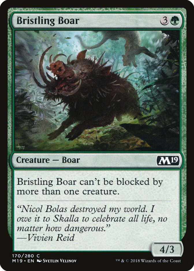 Bristling Boar [Core Set 2019] | Gate City Games LLC