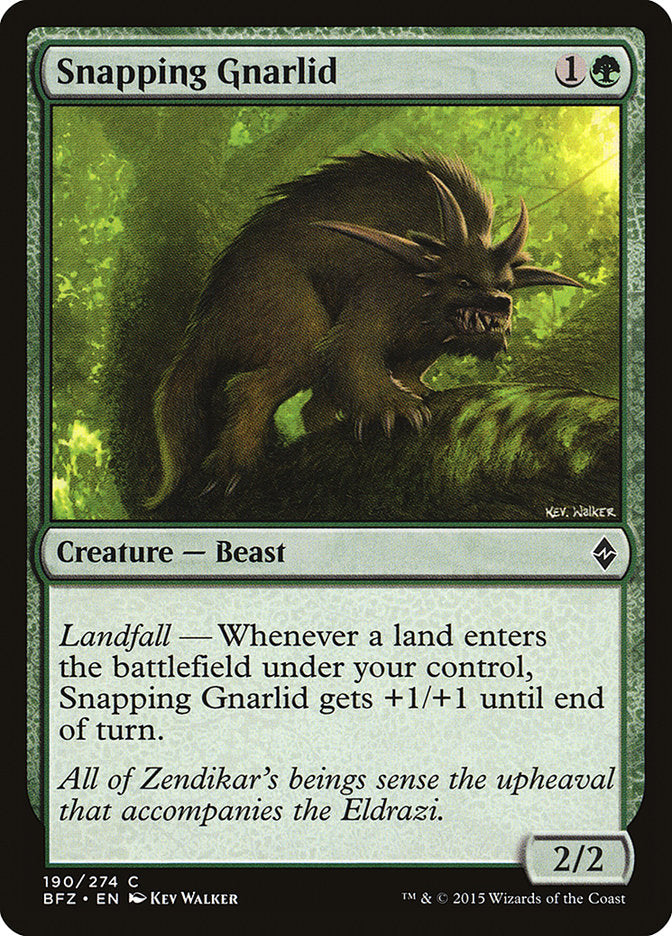 Snapping Gnarlid [Battle for Zendikar] | Gate City Games LLC