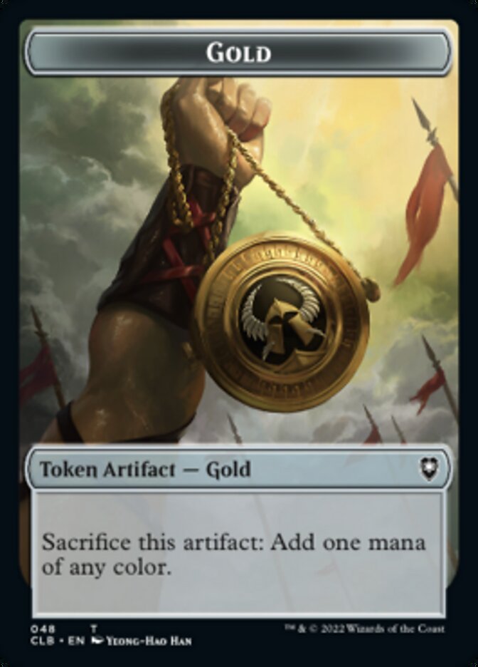 Gold // Dragon Double-Sided Token [Commander Legends: Battle for Baldur's Gate Tokens] | Gate City Games LLC