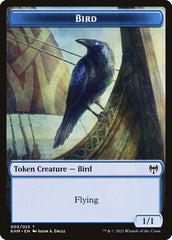Human Warrior // Bird Double-Sided Token [Kaldheim Tokens] | Gate City Games LLC