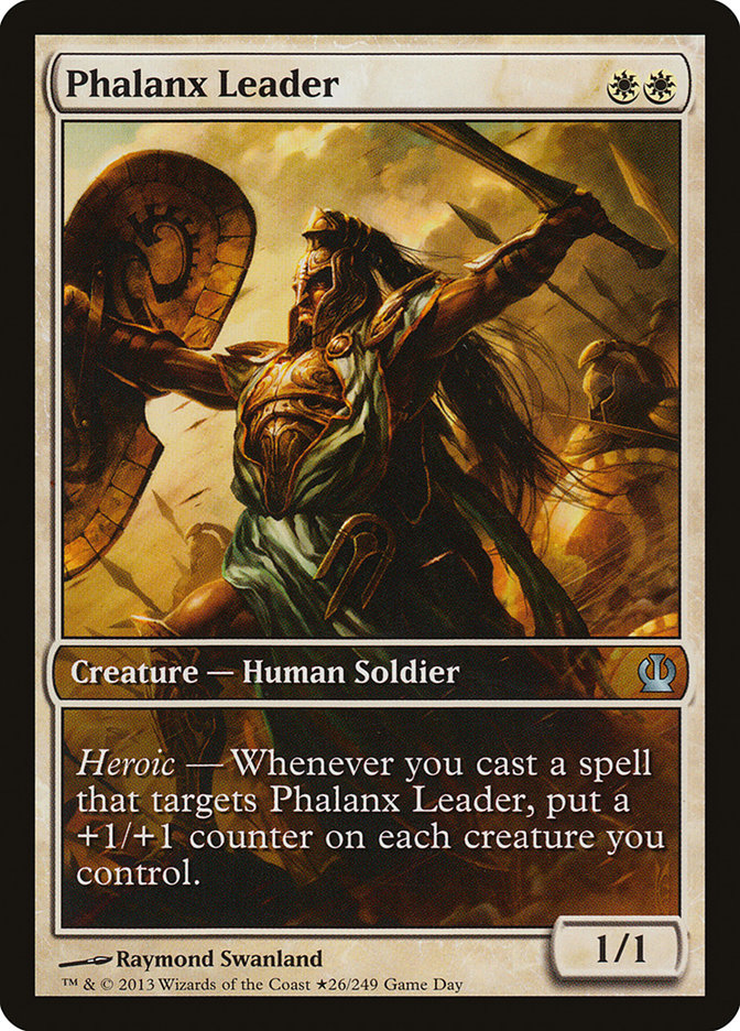 Phalanx Leader (Game Day) (Extended Art) [Theros Promos] | Gate City Games LLC