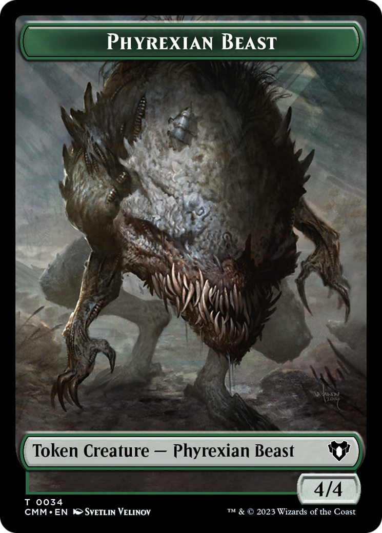 Phyrexian Beast Token [Commander Masters Tokens] | Gate City Games LLC