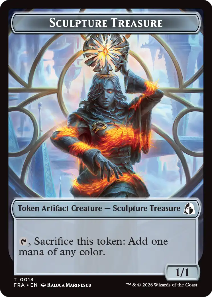Sculpture Treasure // Beast Double-Sided Token [Reality Fracture Tokens] | Gate City Games LLC
