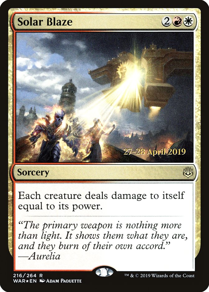 Solar Blaze [War of the Spark Prerelease Promos] | Gate City Games LLC