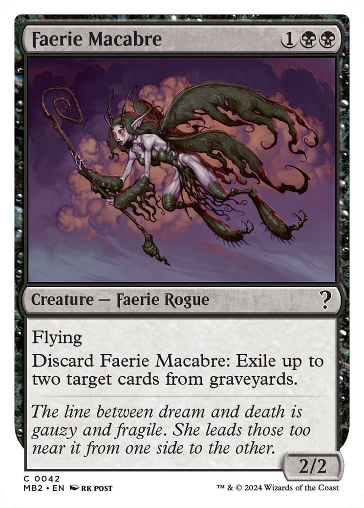 Faerie Macabre (White Border) [Mystery Booster 2] | Gate City Games LLC