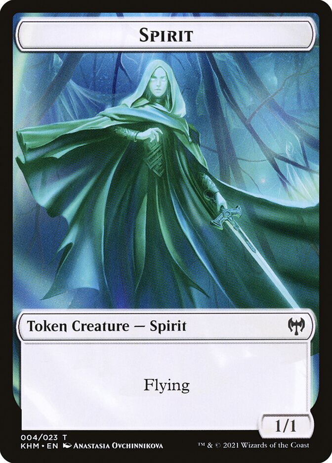 Elf Warrior // Spirit Double-Sided Token [Kaldheim Tokens] | Gate City Games LLC