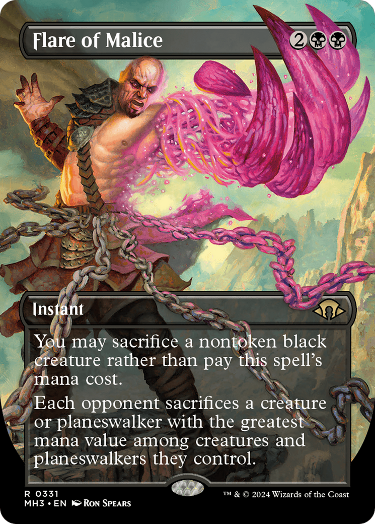 Flare of Malice (Borderless) [Modern Horizons 3] | Gate City Games LLC