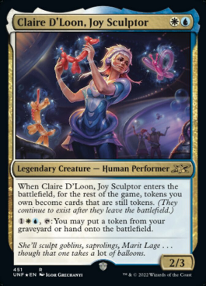 Claire D'Loon, Joy Sculptor (Galaxy Foil) [Unfinity] | Gate City Games LLC