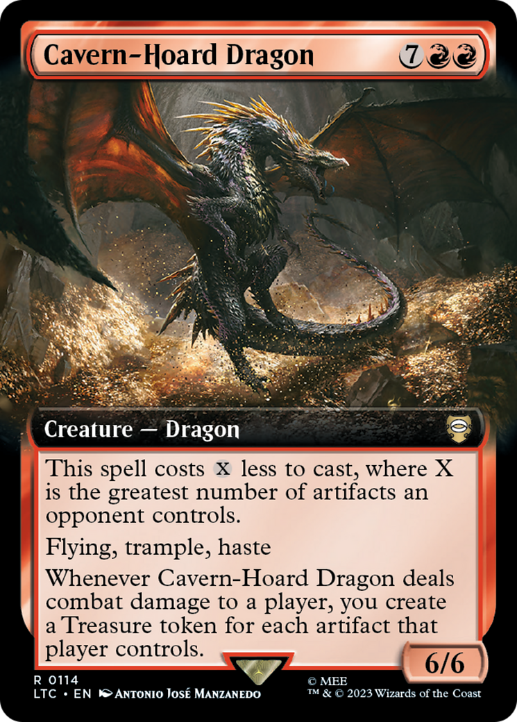 Cavern-Hoard Dragon (Extended Art) [The Lord of the Rings: Tales of Middle-Earth Commander] | Gate City Games LLC