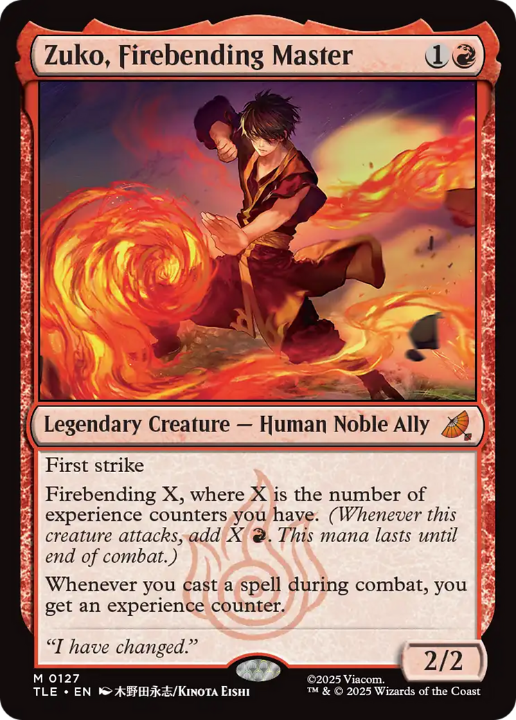 Zuko, Firebending Master [Avatar: The Last Airbender: Eternal-Legal] | Gate City Games LLC