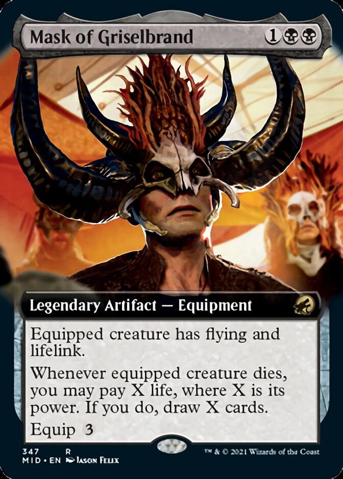 Mask of Griselbrand (Extended Art) [Innistrad: Midnight Hunt] | Gate City Games LLC