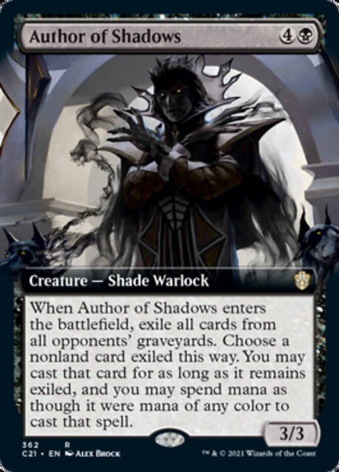Author of Shadows (Extended Art) [Commander 2021] | Gate City Games LLC