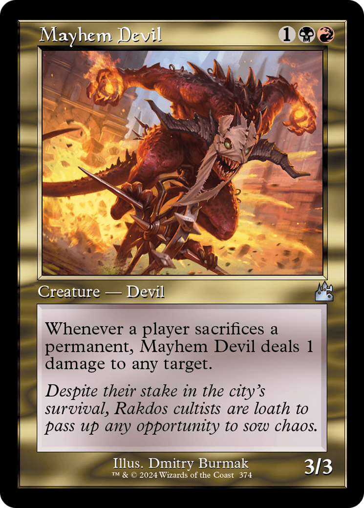 Mayhem Devil (Retro Frame) [Ravnica Remastered] | Gate City Games LLC