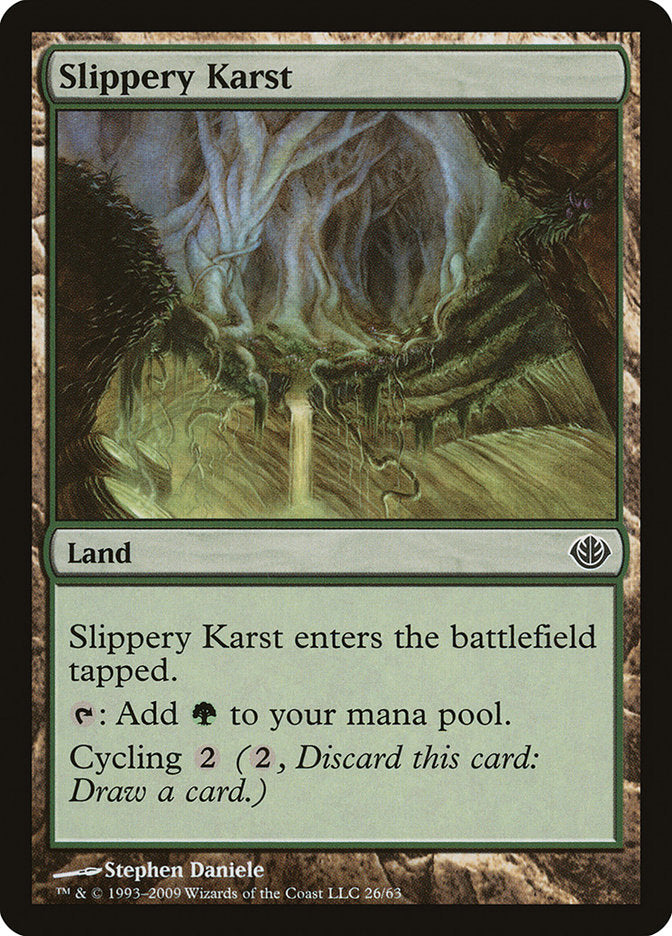 Slippery Karst [Duel Decks: Garruk vs. Liliana] | Gate City Games LLC