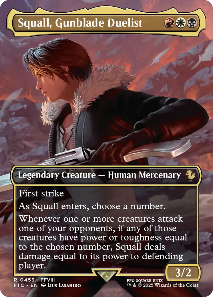 Squall, Gunblade Duelist (Borderless) [FINAL FANTASY Commander] | Gate City Games LLC