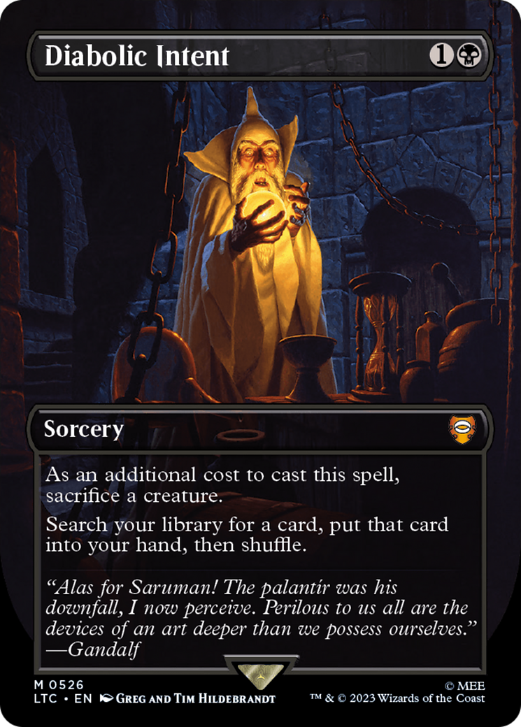 Diabolic Intent (Borderless) [The Lord of the Rings: Tales of Middle-Earth Commander] | Gate City Games LLC