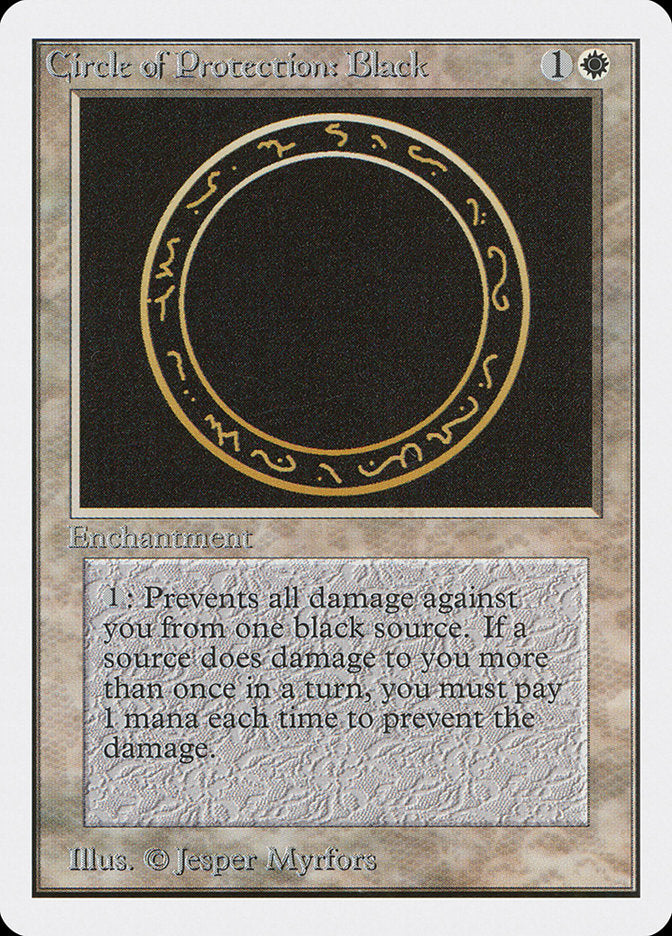 Circle of Protection: Black [Unlimited Edition] | Gate City Games LLC