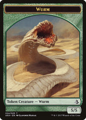 Unwavering Initiate // Wurm Double-Sided Token [Amonkhet Tokens] | Gate City Games LLC