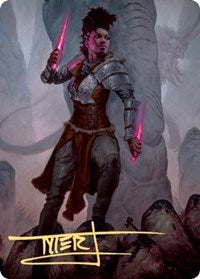 Kaya the Inexorable Art Card (Gold-Stamped Signature) [Kaldheim Art Series] | Gate City Games LLC