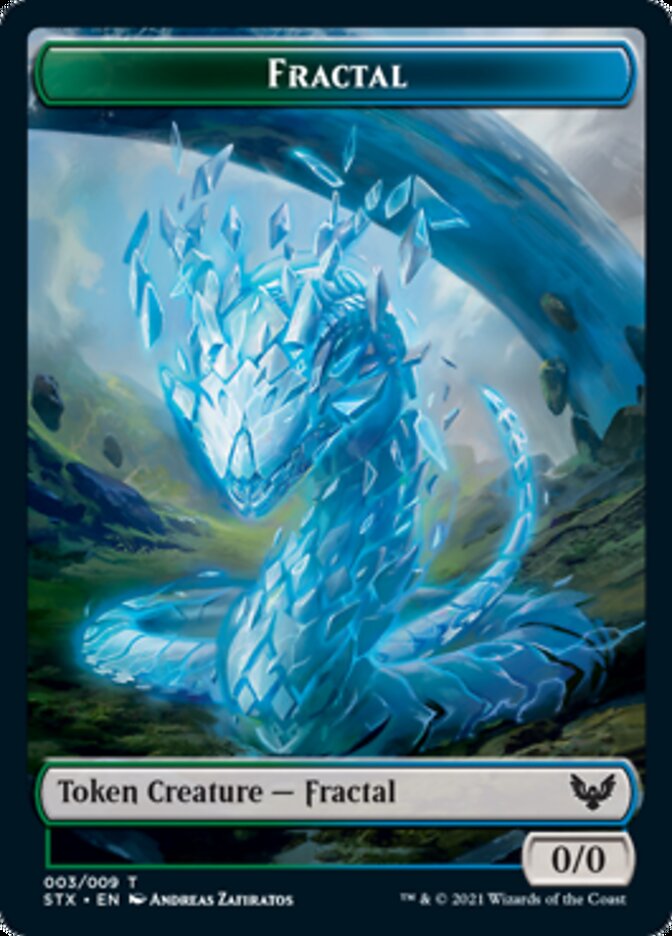 Fractal // Rowan, Scholar of Sparks Emblem Double-Sided Token [Strixhaven: School of Mages Tokens] | Gate City Games LLC