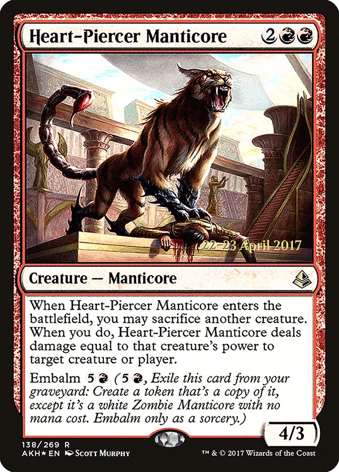 Heart-Piercer Manticore [Amonkhet Prerelease Promos] | Gate City Games LLC