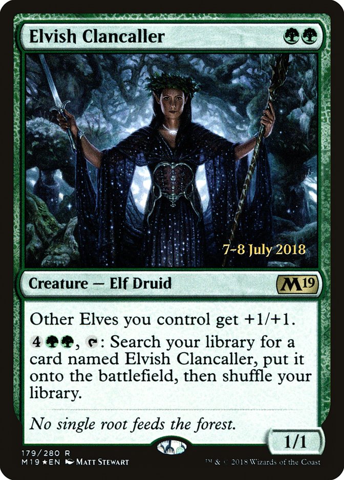 Elvish Clancaller [Core Set 2019 Prerelease Promos] | Gate City Games LLC