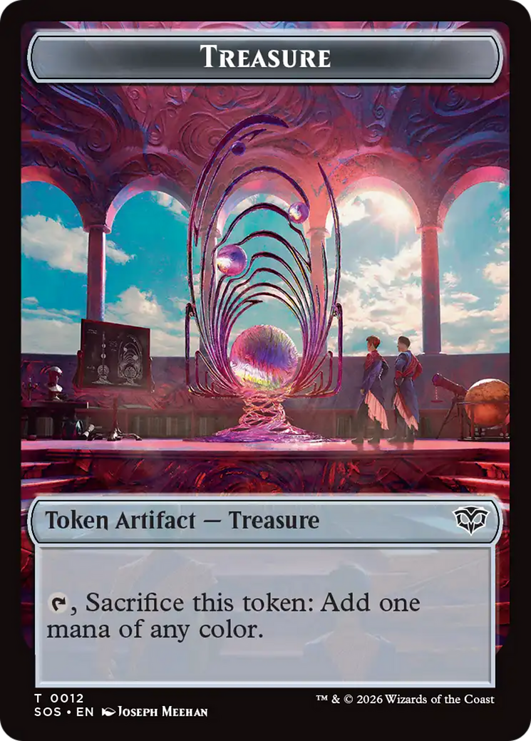 Elemental (0002) // Treasure Double-Sided Token [Secrets of Strixhaven Tokens] | Gate City Games LLC