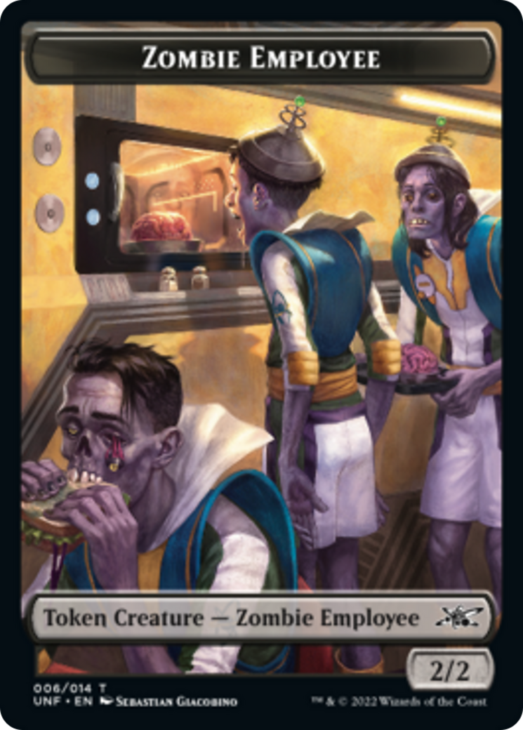 Zombie Employee // Balloon Double-Sided Token [Unfinity Tokens] | Gate City Games LLC