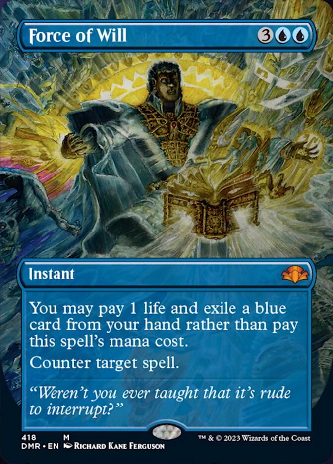 Force of Will (Borderless Alternate Art) [Dominaria Remastered] | Gate City Games LLC
