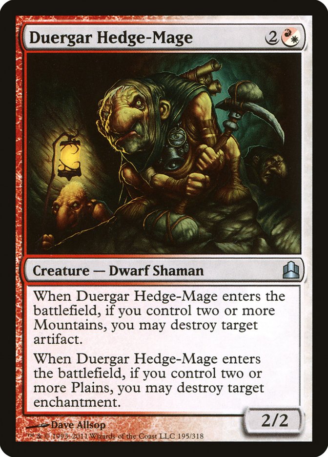 Duergar Hedge-Mage [Commander 2011] | Gate City Games LLC