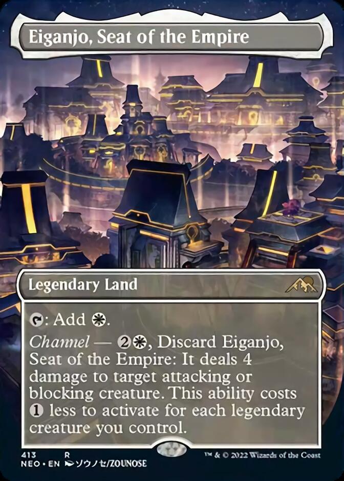 Eiganjo, Seat of the Empire (Borderless Alternate Art) [Kamigawa: Neon Dynasty] | Gate City Games LLC
