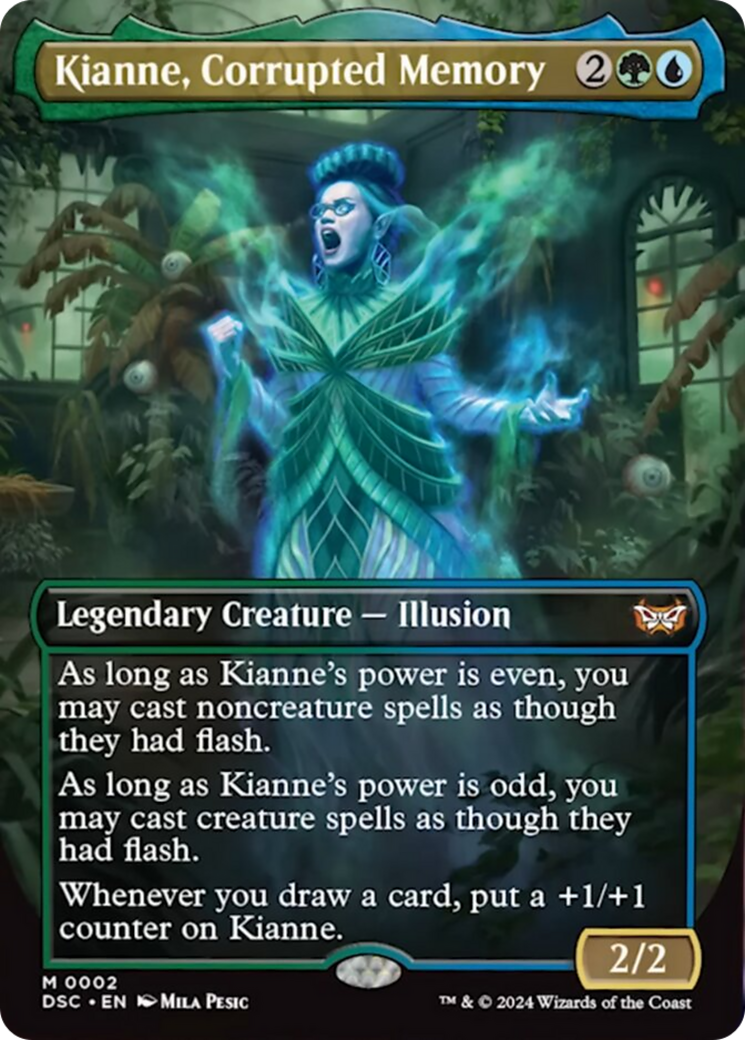 Kianne, Corrupted Memory (Borderless) [Duskmourn: House of Horror Commander] | Gate City Games LLC