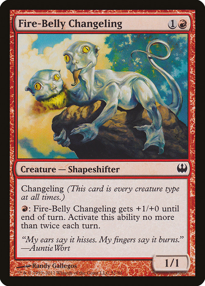 Fire-Belly Changeling [Duel Decks: Knights vs. Dragons] | Gate City Games LLC