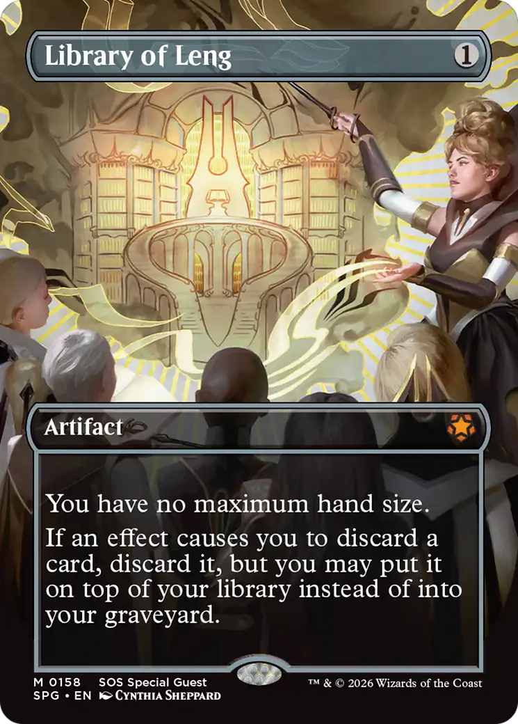 Library of Leng (Borderless) [Secrets of Strixhaven Special Guests] | Gate City Games LLC