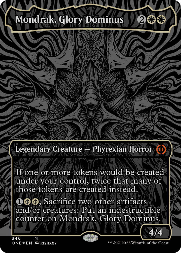 Mondrak, Glory Dominus (Oil Slick Raised Foil) [Phyrexia: All Will Be One] | Gate City Games LLC