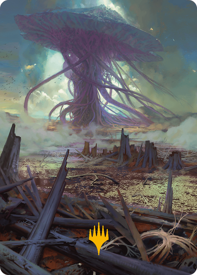 Swamp Art Card (Gold-Stamped Planeswalker Symbol) [Modern Horizons 3 Art Series] | Gate City Games LLC