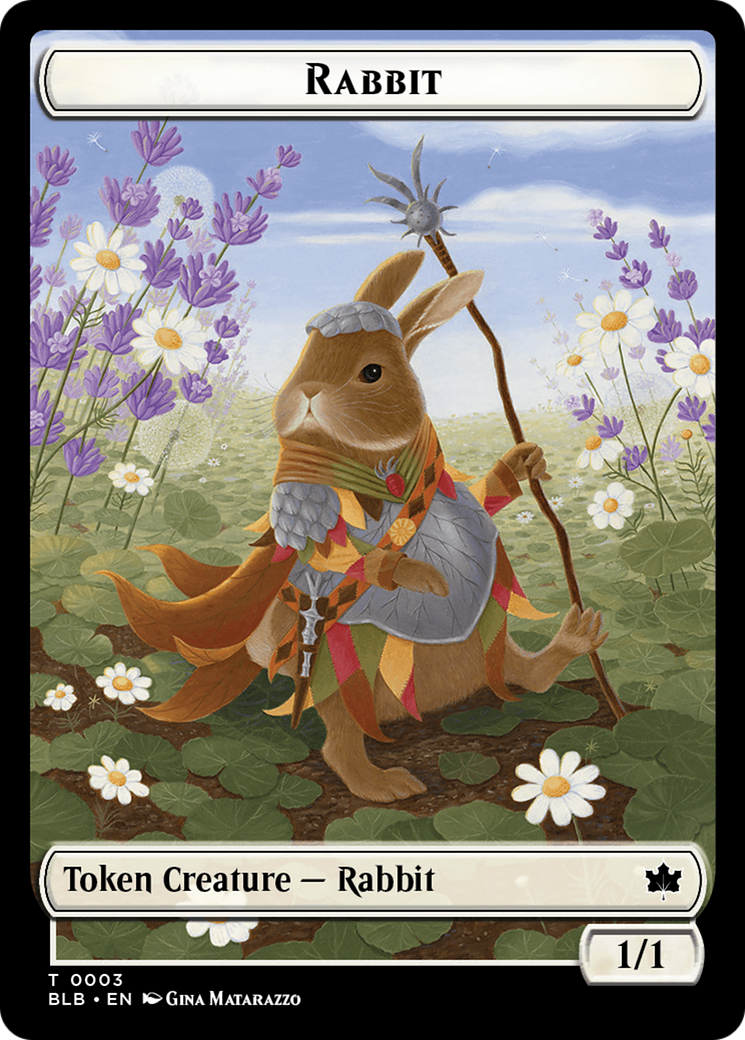 Rabbit // Rabbit Double-Sided Token [Bloomburrow Tokens] | Gate City Games LLC