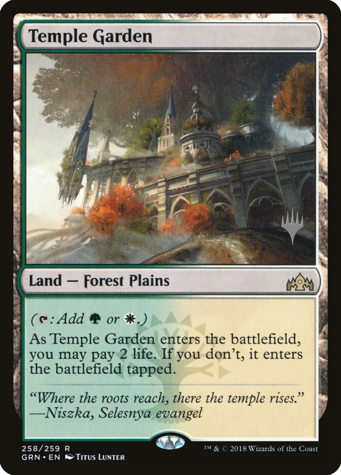 Temple Garden (Promo Pack) [Guilds of Ravnica Promos] | Gate City Games LLC