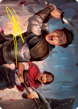 Daybreak Combatants Art Card (Gold-Stamped Signature) [Innistrad: Crimson Vow Art Series] | Gate City Games LLC
