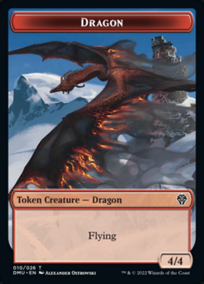 Bird (002) // Dragon Double-Sided Token [Dominaria United Tokens] | Gate City Games LLC