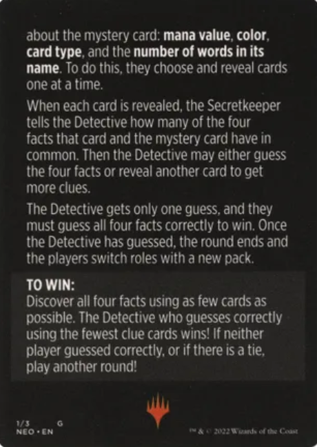 Booster Sleuth (Magic Minigame) [Kamigawa: Neon Dynasty Minigame] | Gate City Games LLC