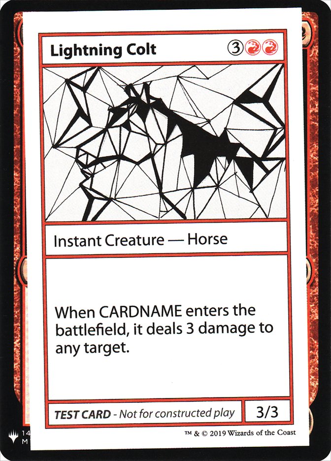 Lightning Colt [Mystery Booster Playtest Cards] | Gate City Games LLC