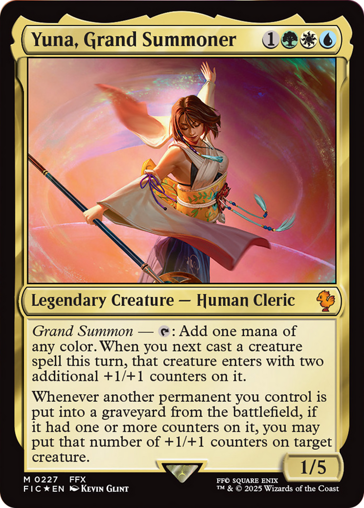 Yuna, Grand Summoner (Surge Foil) [FINAL FANTASY Commander] | Gate City Games LLC